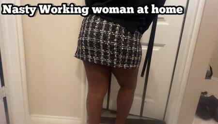 Ebonybooty49 The Nasty Working Woman At home