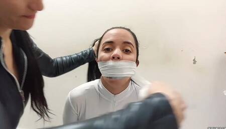 Sara's First Bondage Experience - Part 2: Hogtying Her (wmv)