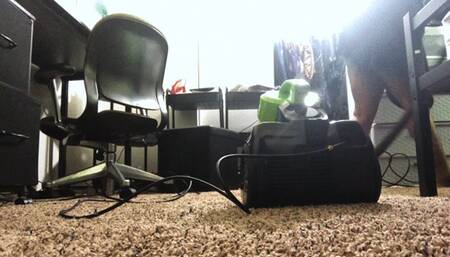 Tinies on the run from Giantess Evil Giant Vacuum 1080 smaller