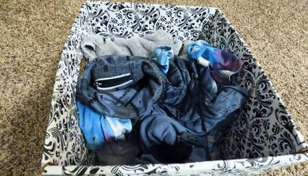 Tinies in Giantess Laundry Basket 4K smaller