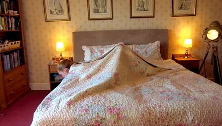 Slave's Hogshackle Footjob Practice