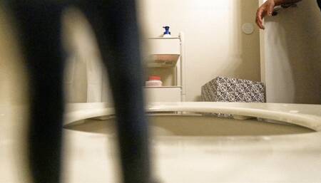 Tiny Kevin Sneaks into his Giantess Boss Private Bathroom  4K smaller