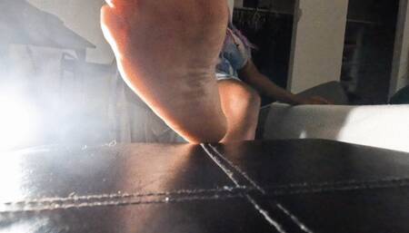 Tiny Human On Giantess Foot Rest POV 4K smaller