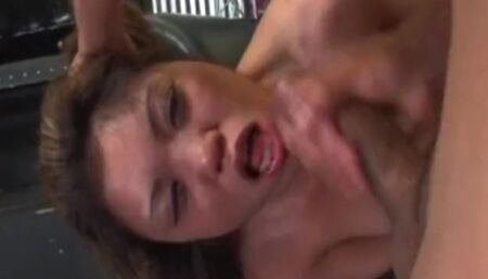 Busty Asian Kaiya Lynn Gags on a Long Cock