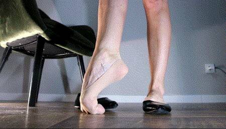 Shoeplay in short nylon socks AVI