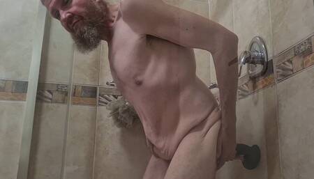 Fun in the Shower with My Big Black Dildo