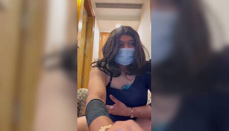 Jessica Satisfying Herself with Cumshot in Sexy Dress