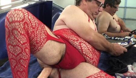 Double Penetrating My Cunt with Huge Dildoes!