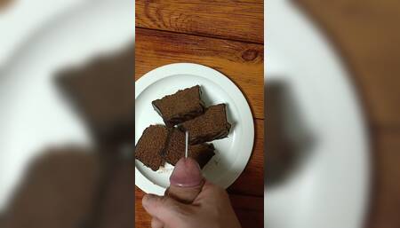 chocolate cake with cum