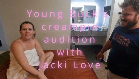 Young Buck, 24 year old, creampie audition with Jacki Love (1080p)