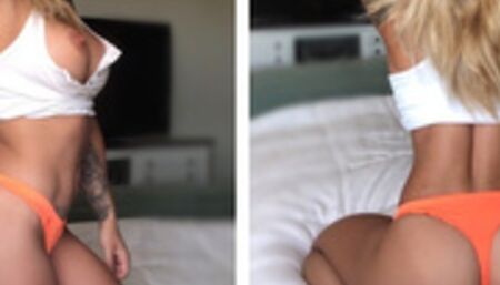 MMMM nice ass and wet pussy riding dildo