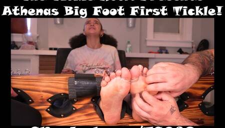 Athenas Big Foot First Tickle!