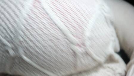 Huge Boobs, Tiny bra, Stretched Sweater Fun