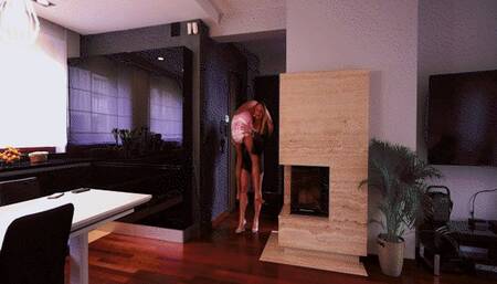 Diana comforts her pet MP4