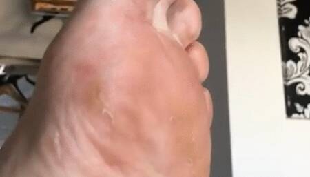 Bare feet slow and slightly dirty