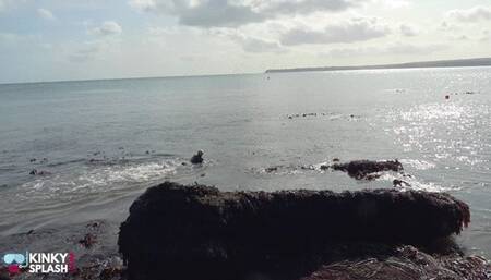 Wetsuit Swimmers Meet For Masturbating Fun