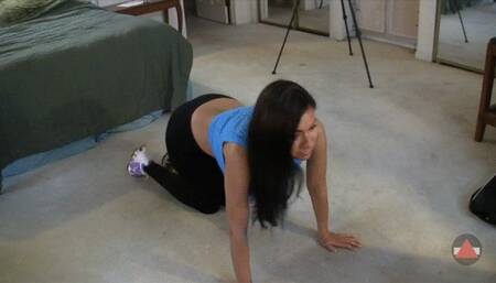 Streching leads to pee time