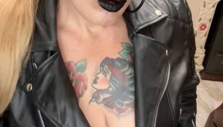 Winston 100s - All in PVC Vinyl, with its genuine leather jacket, black lipstick, high heels and long red nails - Deep Inhales, Multiple pumps, Mouth Inhales and open mouth exhales, Crush