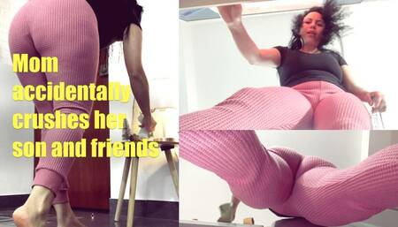 Mom accidentally crushes her son and his friends 4k