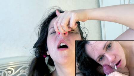 I Blow Nose: Your Sperm or My Fluids? Cum Play gets Shocking!