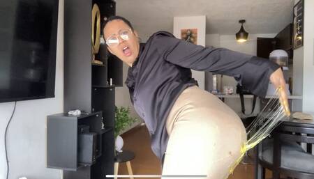 1080P Sexy math teacher embarrassed with sticky pranks