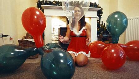 Miss Santa CLAWS finds your balloons