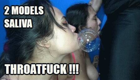 DEEP THROAT SPIT FETISH 231111H VIOLET + JUDY THROAT FUCKING 2 MODELS SALIVA DUET SLOPPY DEEPTHROAT HD MP4