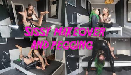 Sissy Pegging Training and Make Over with Lady Valeska and Maz Morbid