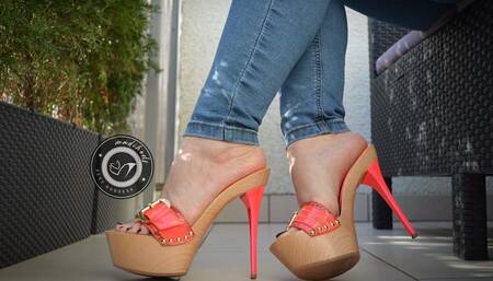 Italian high heel clogs