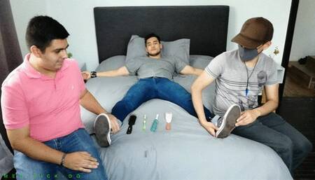 Young Guy From Madrid Gets Mean Tickle Treatment In X-Position