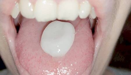 A mint candy in my mouth -