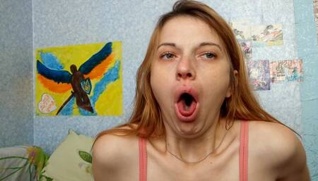 Severe gagging cough