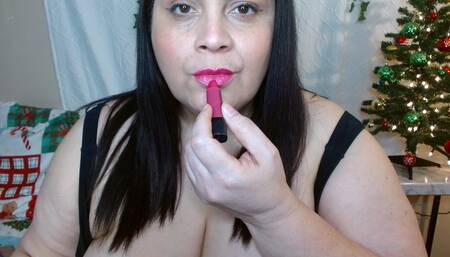 Slutty Hot Pink Lipstick and Big Tits Make You Cum!