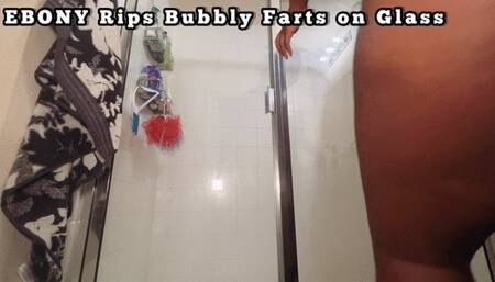 Ebonybooty Ripping Bubbly Farts on Glass
