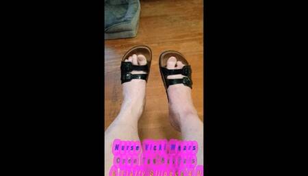 Requested Video Nurse vicki Wears Open Toe Sandals and Slippers 4 U mv4