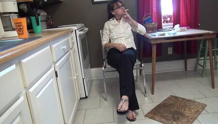 Layla Enjoys Her Stick Of Nicotine!