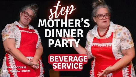 StepMother's Dinner Party Beverage Spittoon: Help StepMom Miss Devora Moore by Serving in the Beverage Course Spit Fetish POV 1080 Version