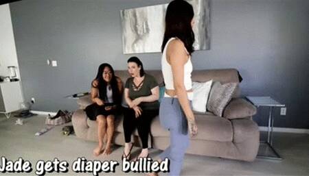Jade gets diaper bullied wedgies and accidental cumming IPOD