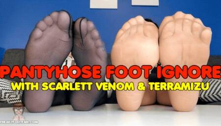 Pantyhose Foot Ignore - Scarlett Venom & TerraMizu - HD 720 WMV