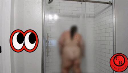 Spy On SSBBW Step-Moms Shower avi - CurvyRedhead