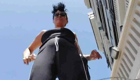 Fee fi fo fum I smell tiny human STOMPING Giantess Towers over you trying to crush you under her huge soles mkv