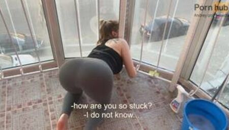 My stepmother was stuck on the balcony and of course I helped her ❤