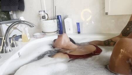 HD Muscle Talk Sheer Lingerie Bathtub Tease & Flex