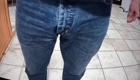 Wetting my Wrangler Jeans