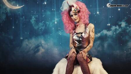 368 Adelle Unicorn colored latex pink wic fetish cosplay