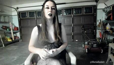 Smoking Goddess Human Ashtray & Footstool