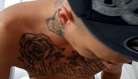 TABDL Diaper Boy with Tattoos Changes His Diaper.