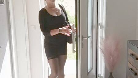 enjoing my first cigarette at home