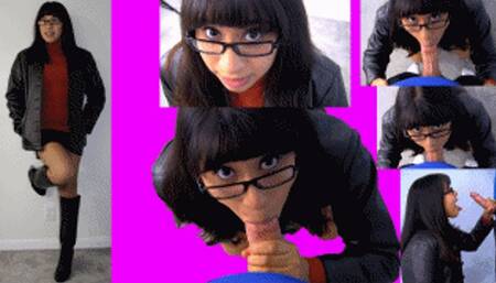 eRica gets BLASTED with cum in her leather outfit