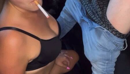 Smoking and fuching in my car